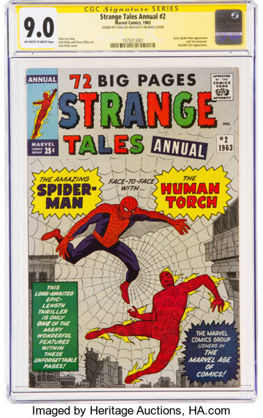 Silver Age (1956-1969):Superhero, Strange Tales Annual #2 Signature Series - Stan Lee (Marvel, 1963) CGC VF/NM 9.0 Off-white to white pages....