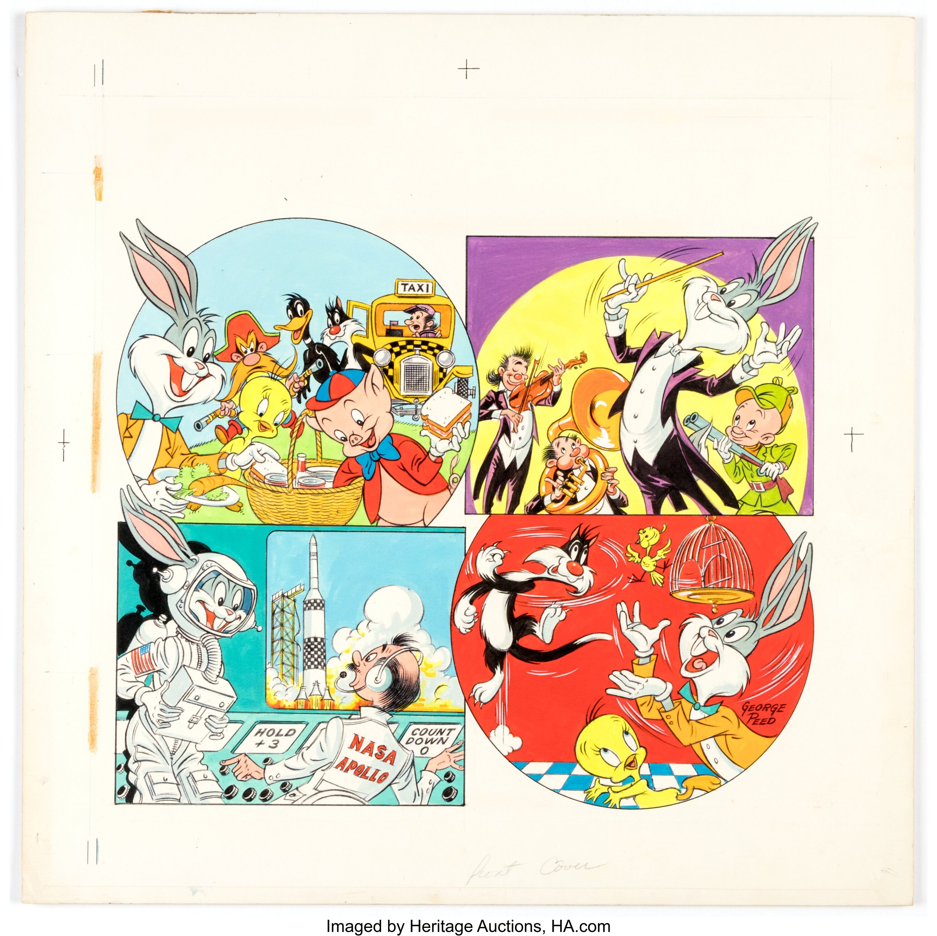 4 More Adventures Of Bugs Bunny Record Album Front Cover Original 