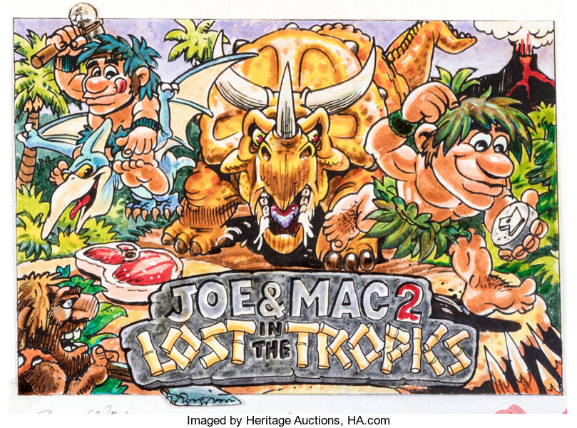 Greg Winters Joe And Mac 2 Lost In The Tropics For Super Nes Video Lot Heritage Auctions