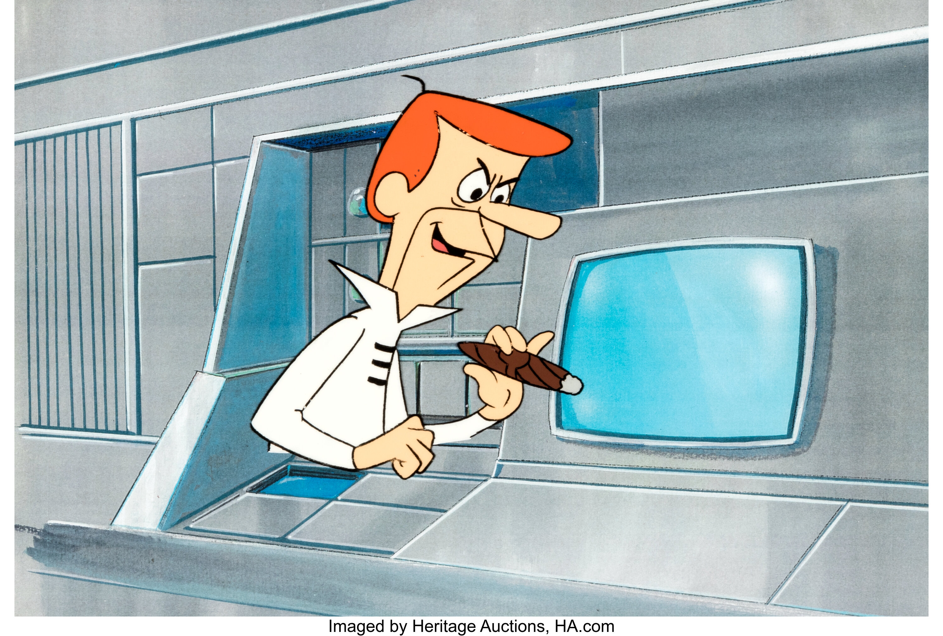 The Jetsons George Jetson Production Cel (Hanna-Barbera, 1985 ...