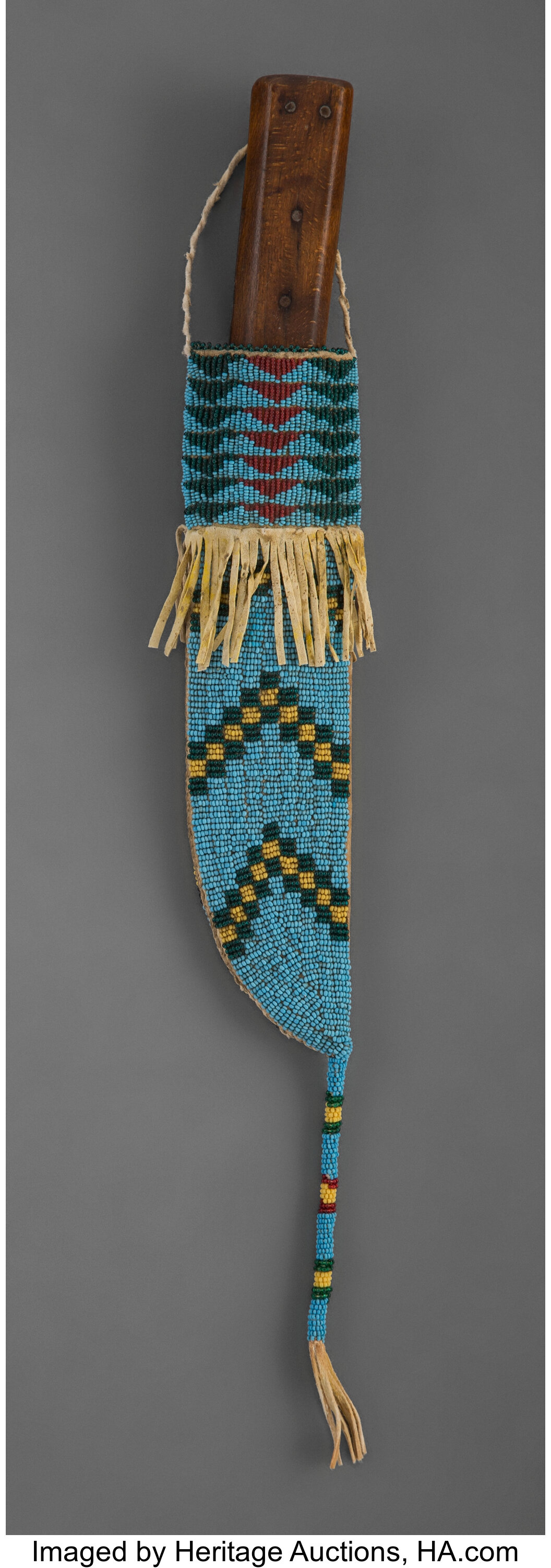 Native American K'iche' Maya Made Lakota Designed Beaded Knife Sheaths at  Kachina House