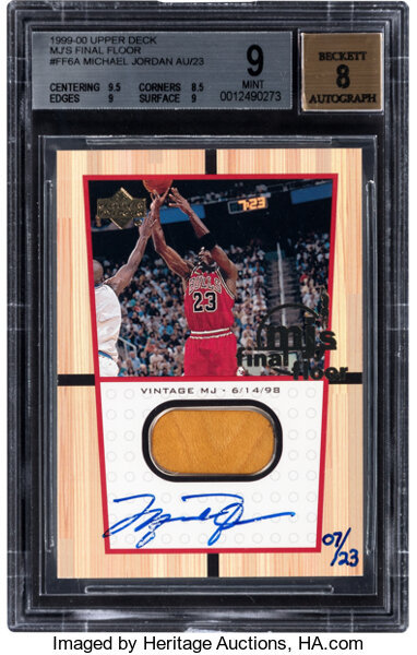 1999-00 Upper Deck MJ's Final Floor Michael Jordan Autograph BGS