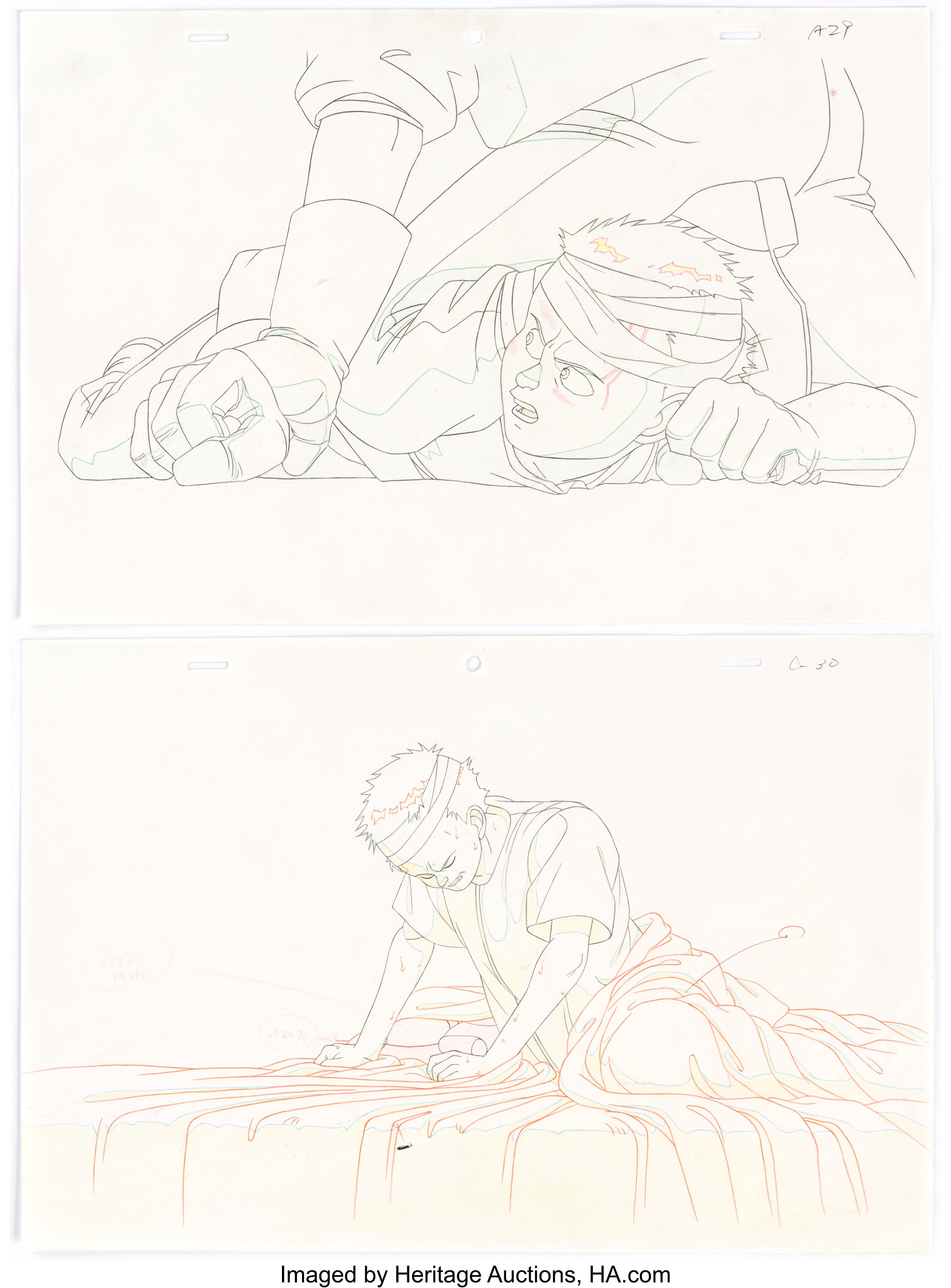 Akira Anime Animation Drawings Group of 5 (Streamline Pictures, | Lot ...