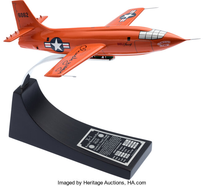 X 1 Chuck Yeager Signed Glamorous Glennis Rocket Research Plane Lot 50018 Heritage Auctions