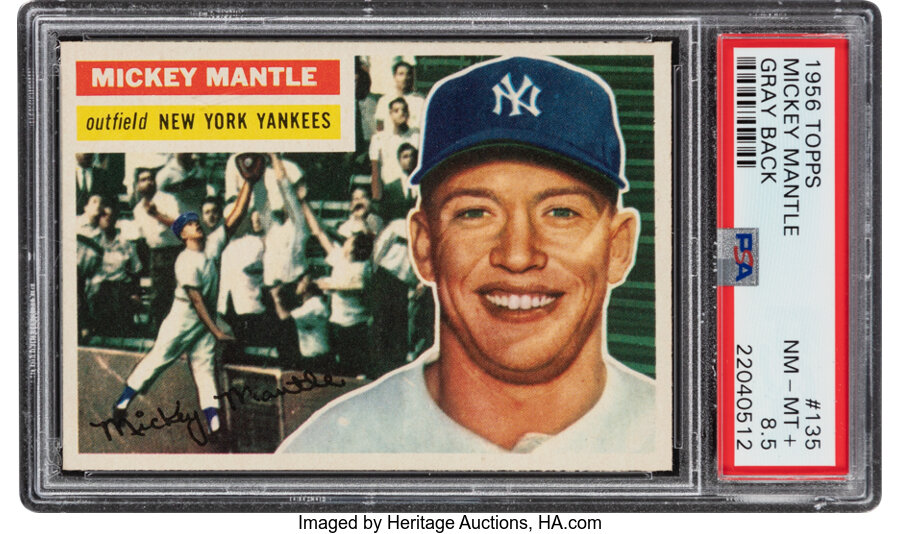 1956 Topps Mickey Mantle (Gray Back) #135 PSA NM-MT+ 8.5