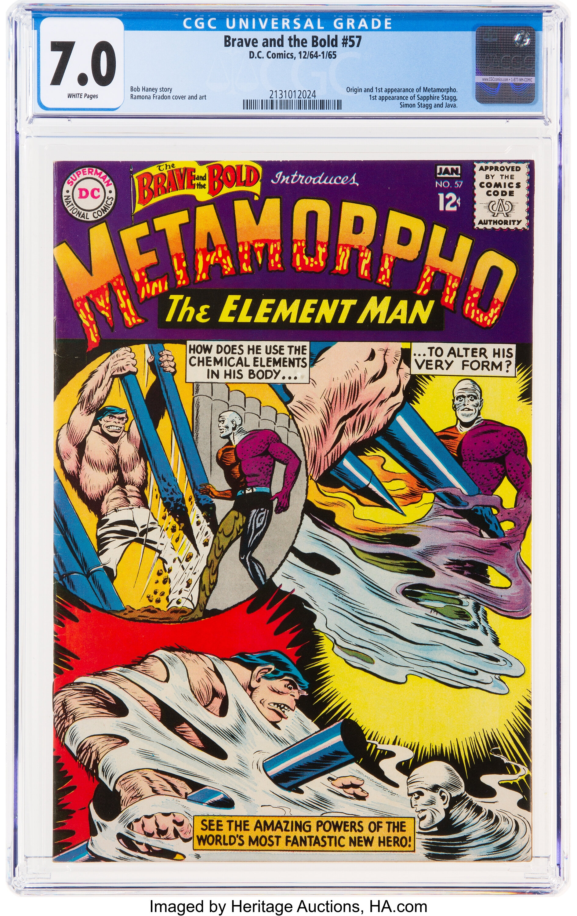 The Brave and the Bold #57 Metamorpho (DC, 1964) CGC FN/VF 7.0, Lot #17119