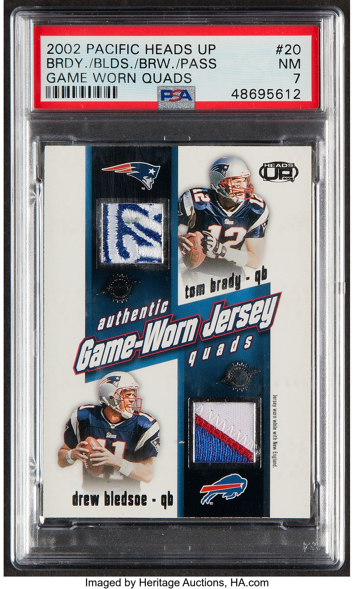 Tom Brady – Authentic Game-Worn Jersey Card