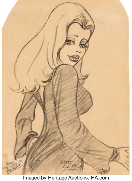 Who Framed Roger Rabbit Jessica Rabbit Original Concept Drawing, Lot  #98698