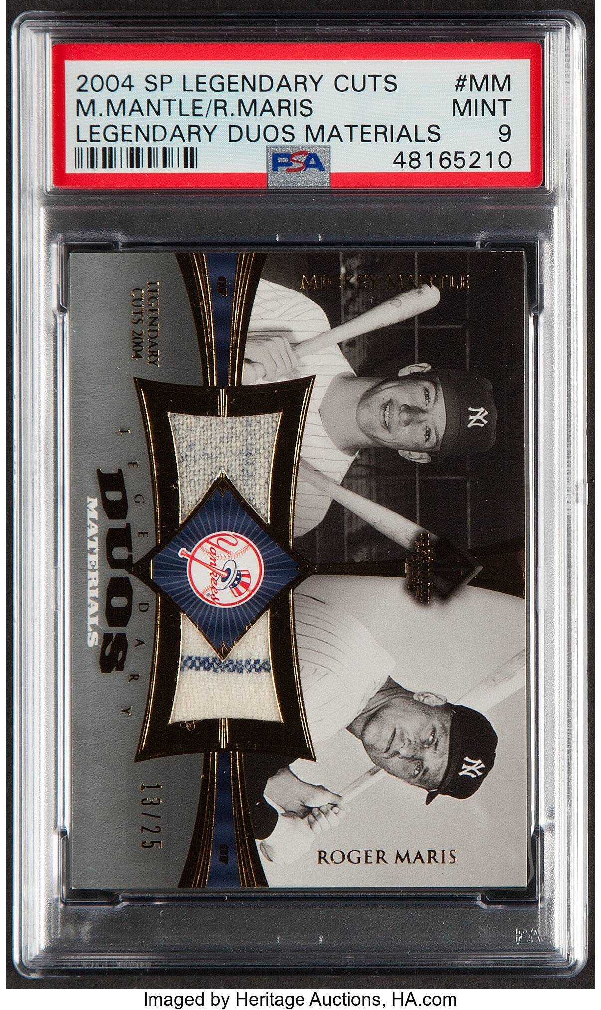 Lot Detail - Mickey Mantle and Roger Maris Yankees Game-Used Relic Cards