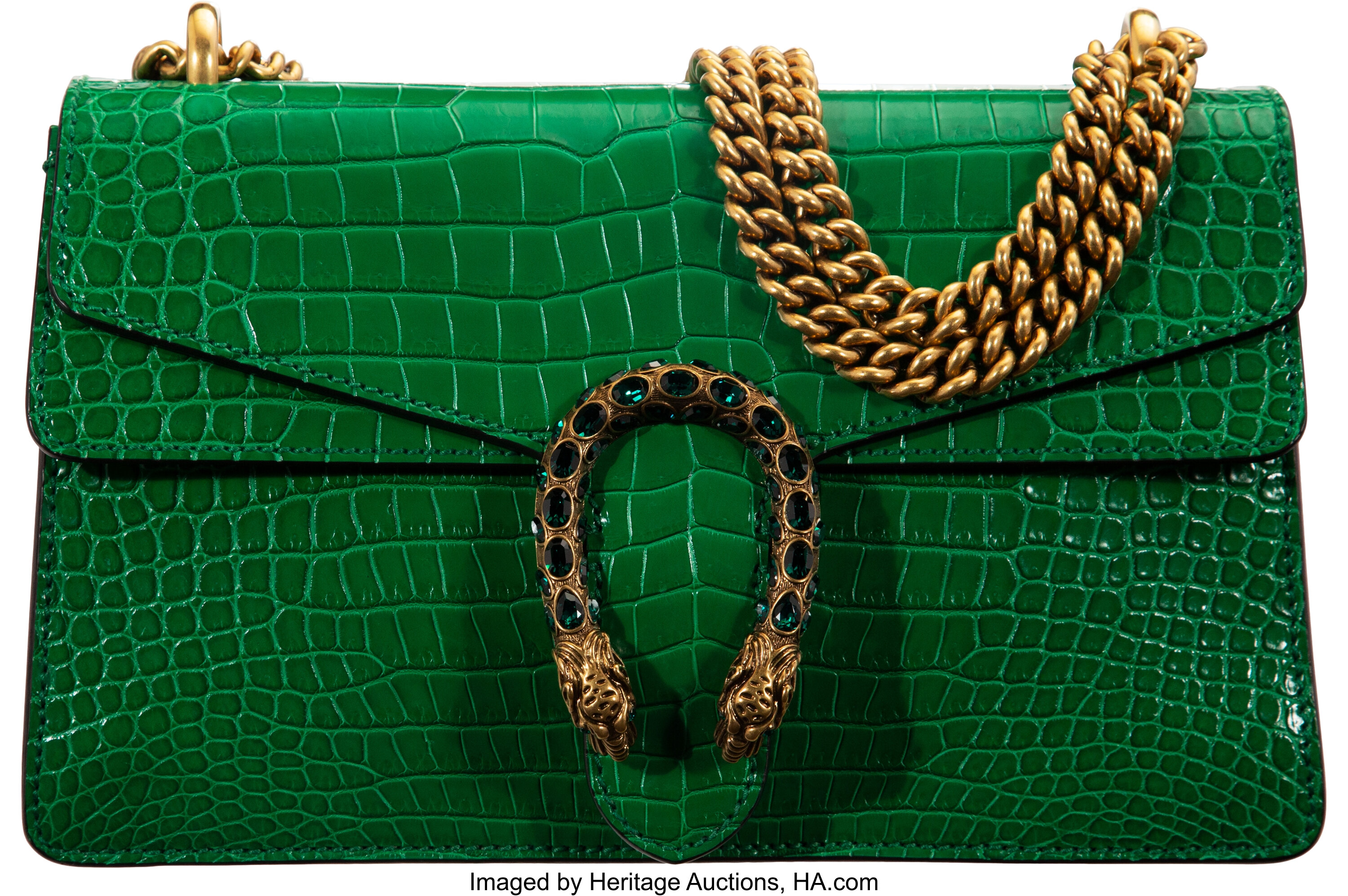 Gucci Matte Green Crocodile & Stone Small Dionysus Shoulder Bag. | Lot  #58068 | Heritage Auctions