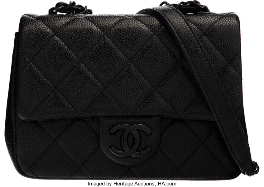 Chanel Quilted CC Crush Mini Flap Black Purse