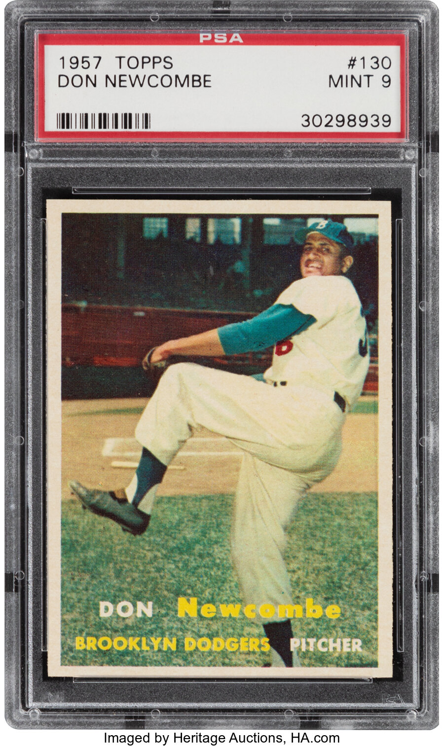 1957 Topps Don Newcombe #130 PSA Mint 9 - None Higher
