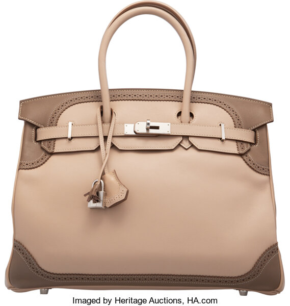 Hermes Birkin Bag 35cm Etain Togo Palladium Hardware