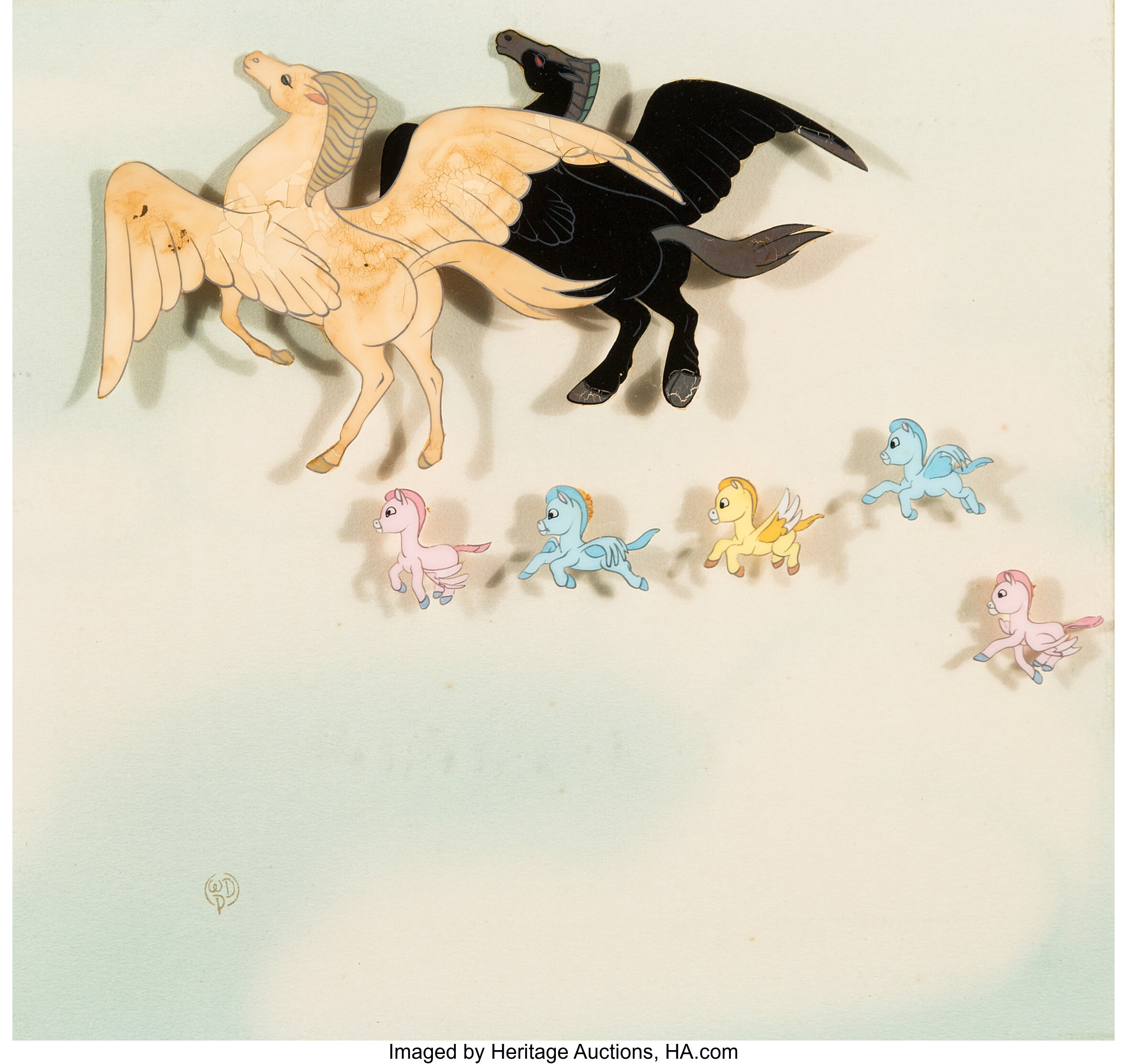 Fantasia &quot;Pastoral Symphony&quot; Pegasus Family Courvoisier Cel Setup | Lot  #98600 | Heritage Auctions