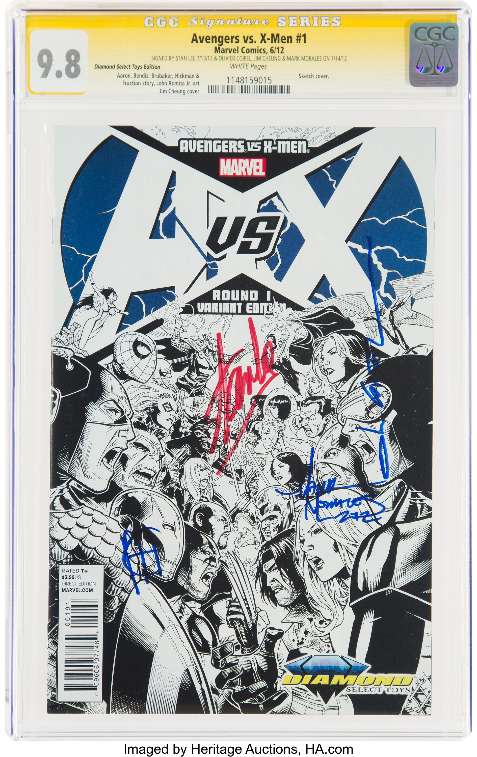 Avengers Vs X Men 1 Diamond Select Toys Edition Signature Lot Heritage Auctions