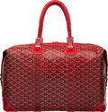 Goyard Red Goyardine Coated Canvas Boeing 45 Duffle Bag. Condition:, Lot  #58165