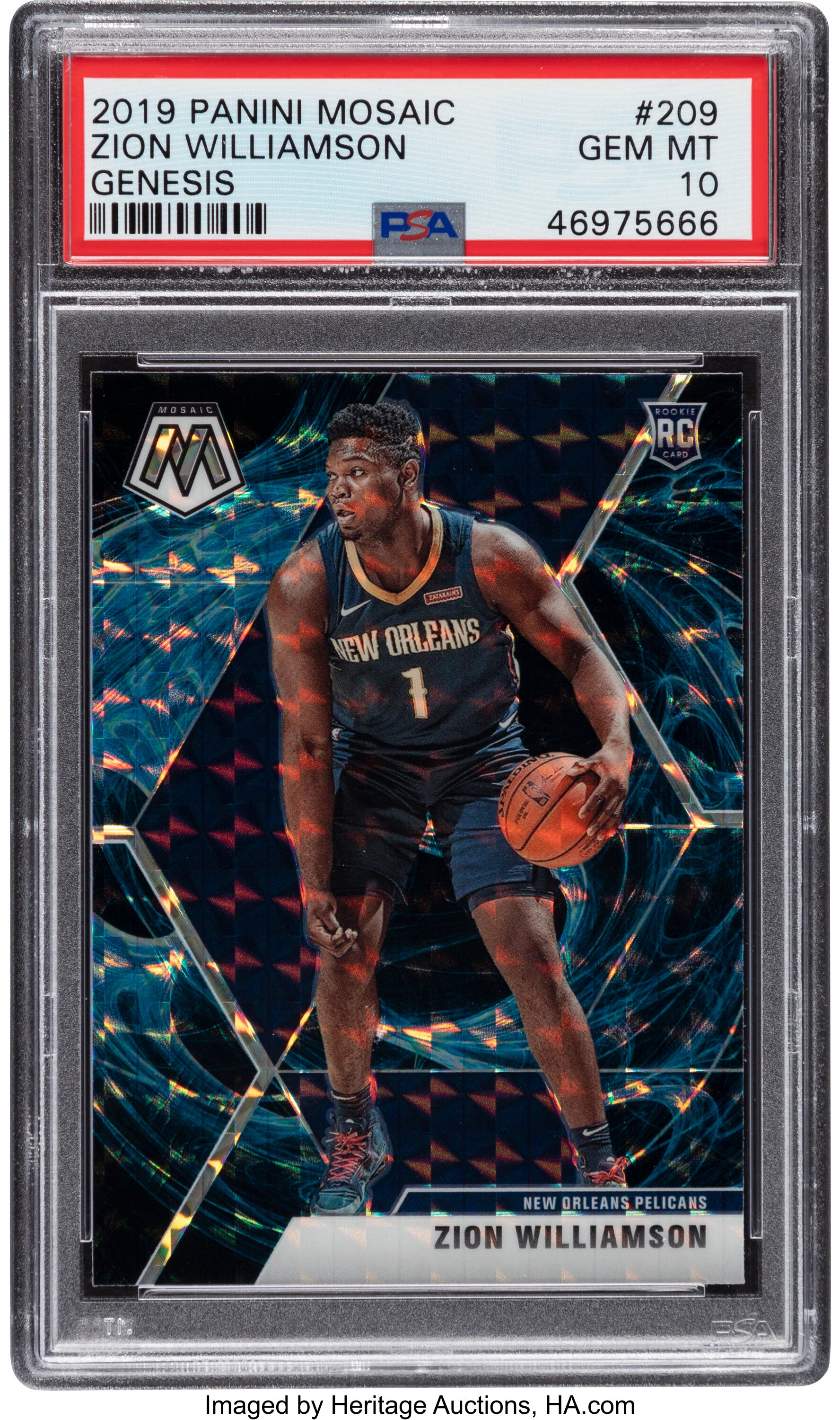 2019 Panini Mosaic Zion Williamson (Genesis) #209 PSA Gem Mint 10