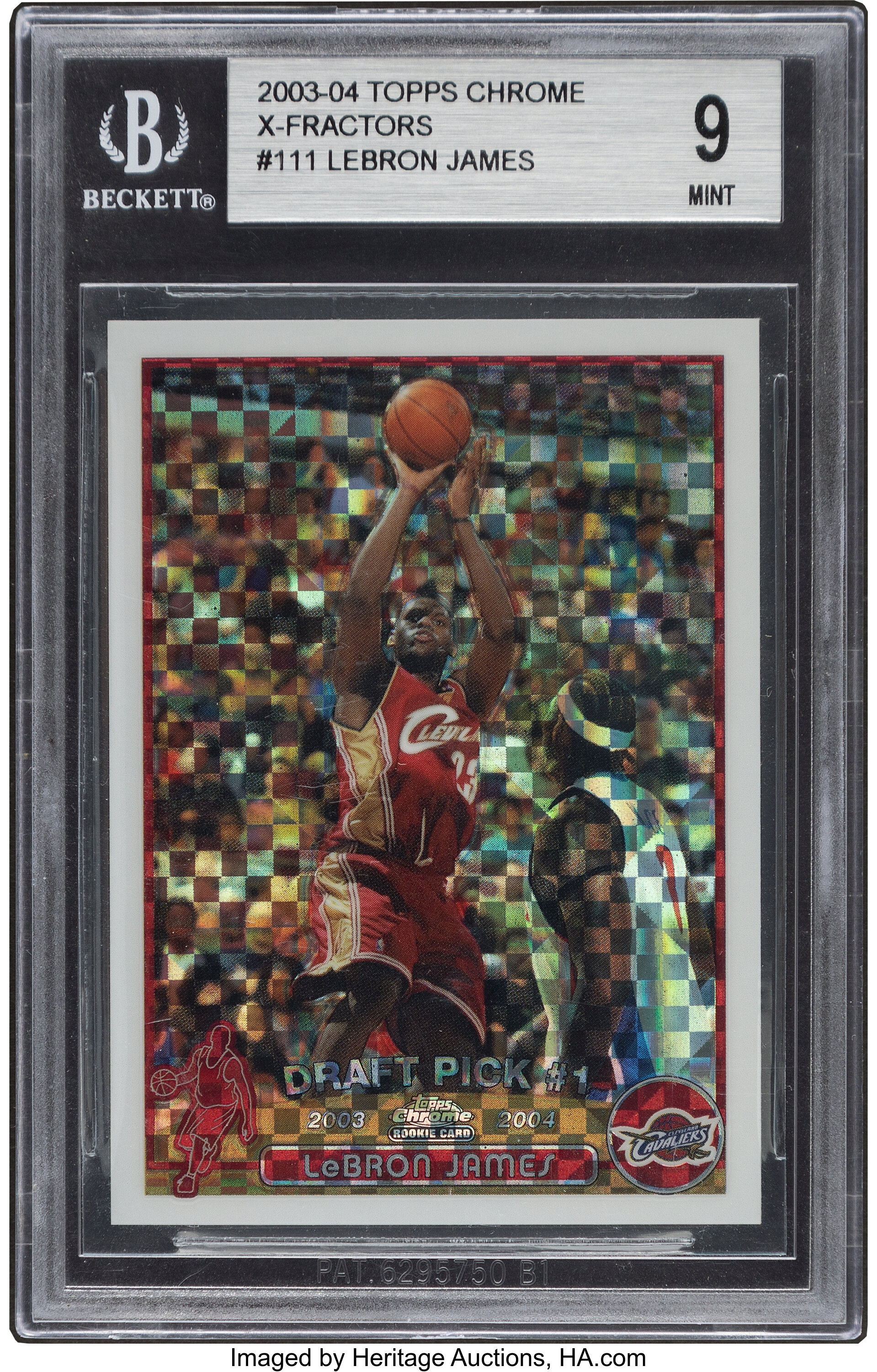 2003-04 Topps Chrome X-Fractor LeBron James #111 BGS Mint 9