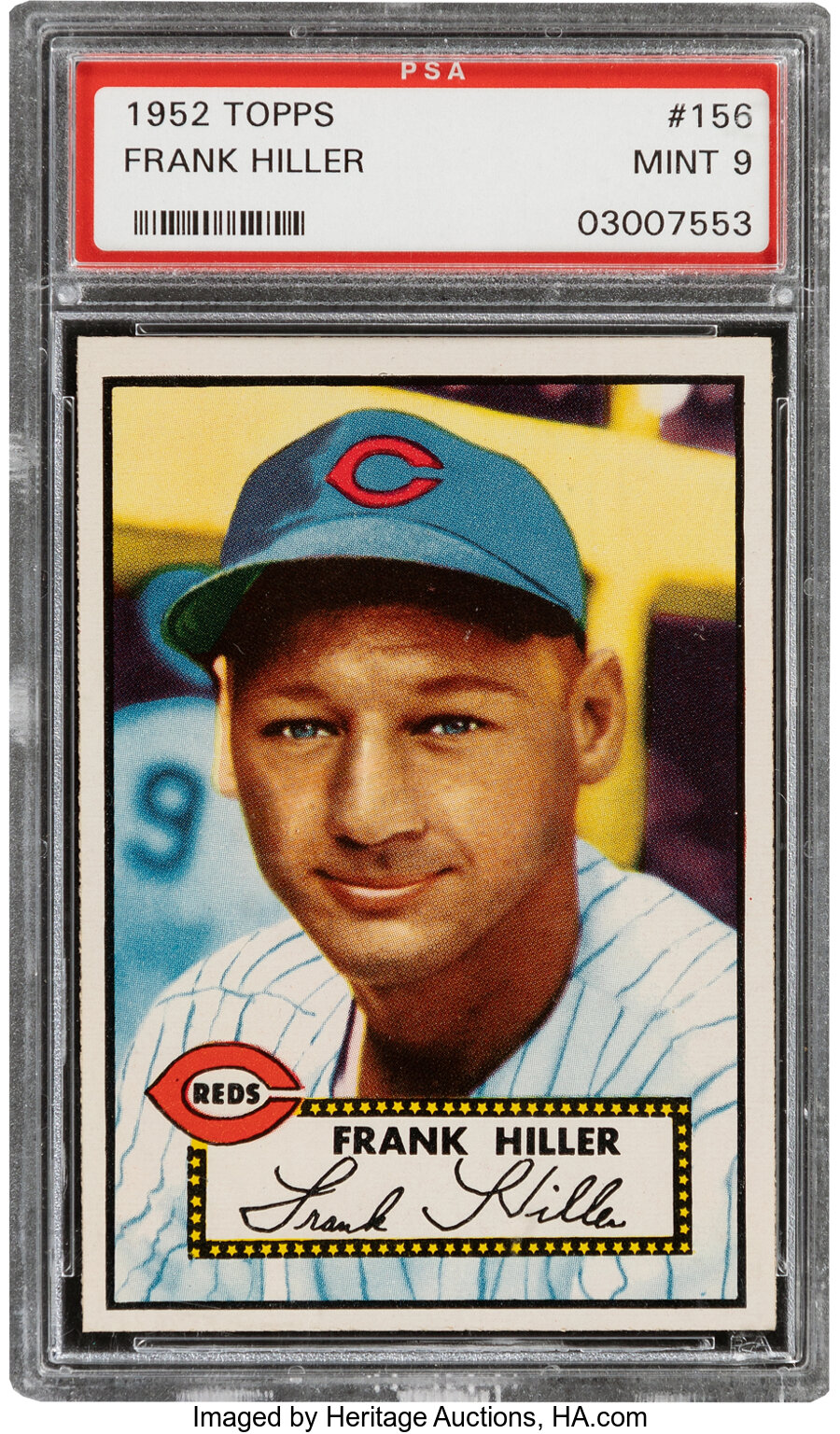 1952 Topps Frank Hiller #156 PSA Mint 9 - Pop Four, None Higher