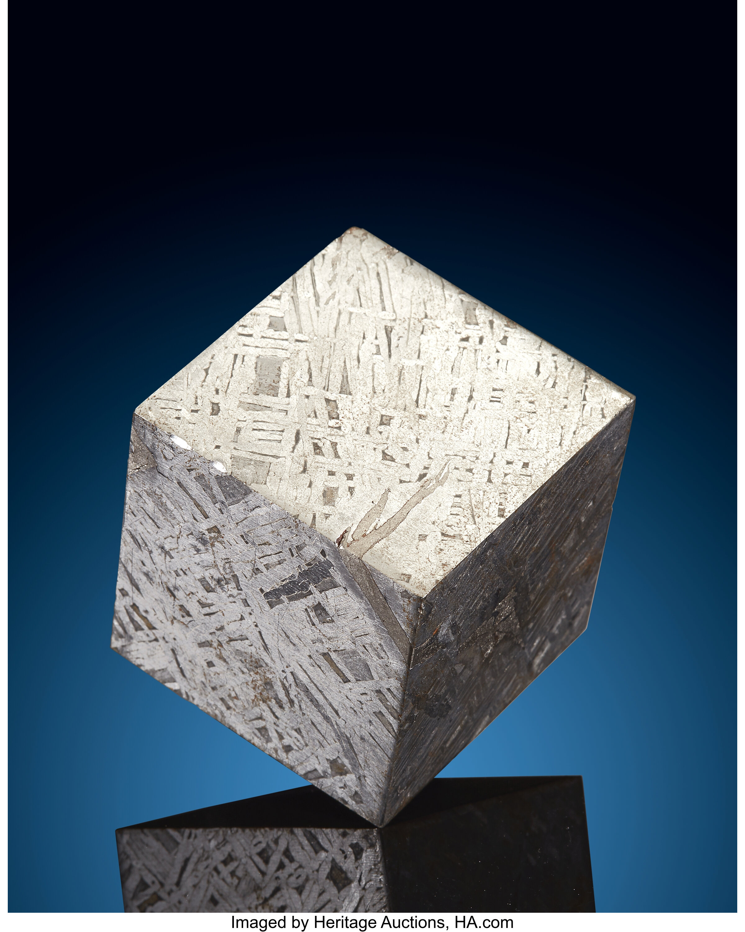Aletai Meteorite Cube. Iron, IIIE-an. Xinjiang, China - (45° 52 