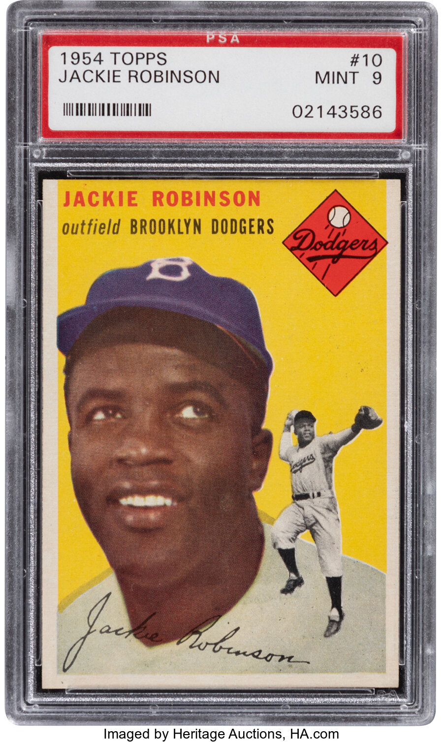 1954 Topps Jackie Robinson #10 PSA Mint 9 - None Higher