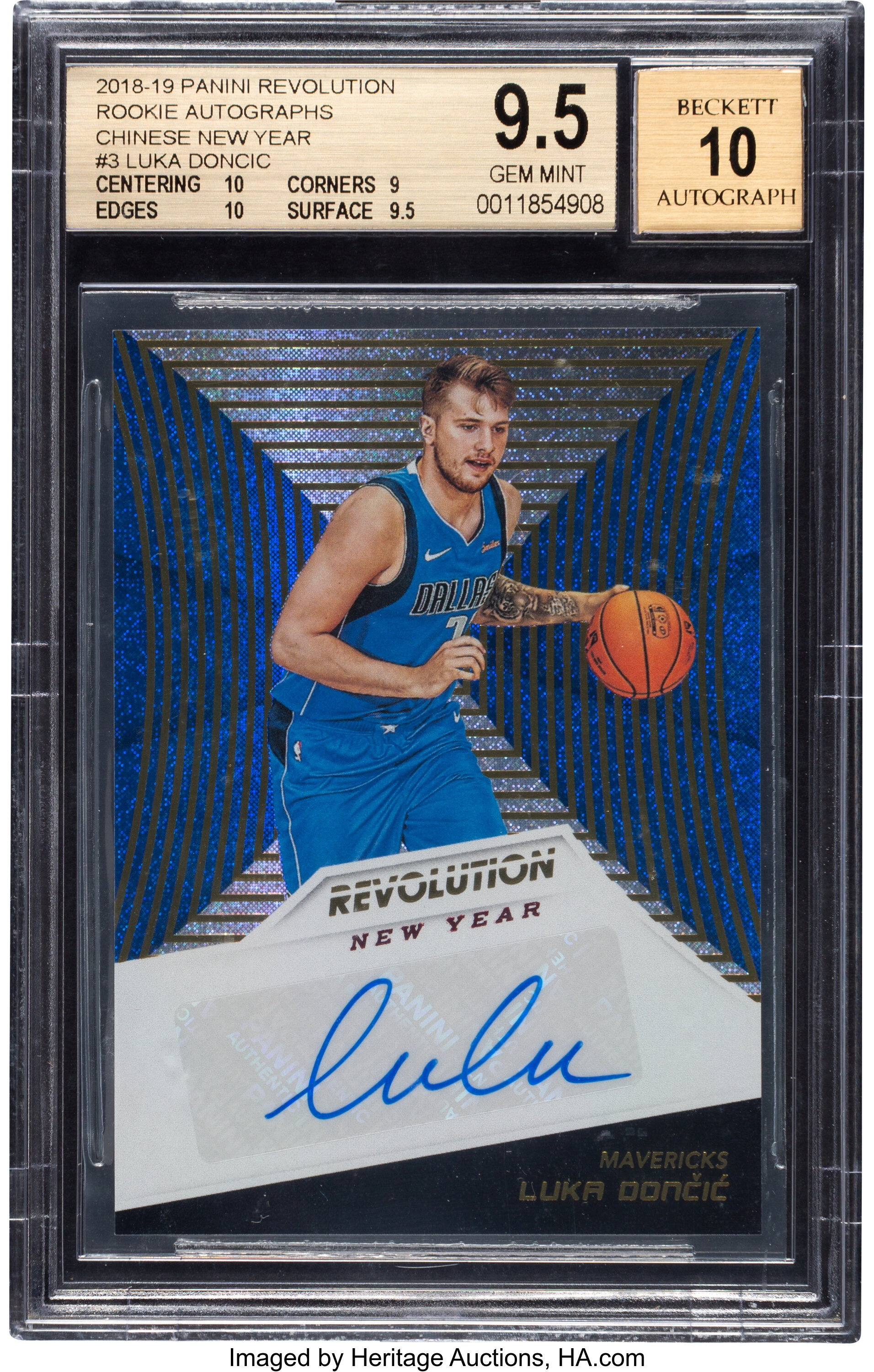 LUKA DONCIC 2018 Inkredible Ink facsimile signature Rookie Card