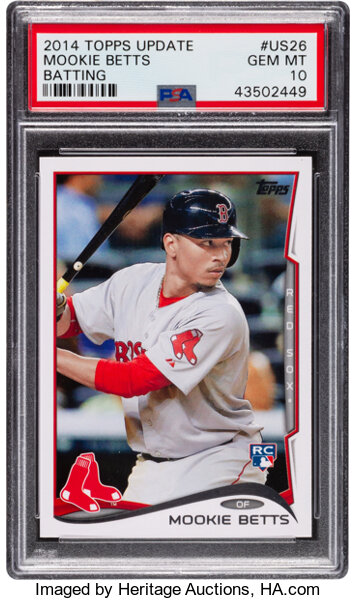 2014 Topps Heritage Mookie Betts Rookie RC PSA 10