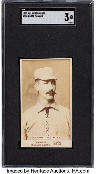 Roger Connor, New York Giants, baseball card portrait]