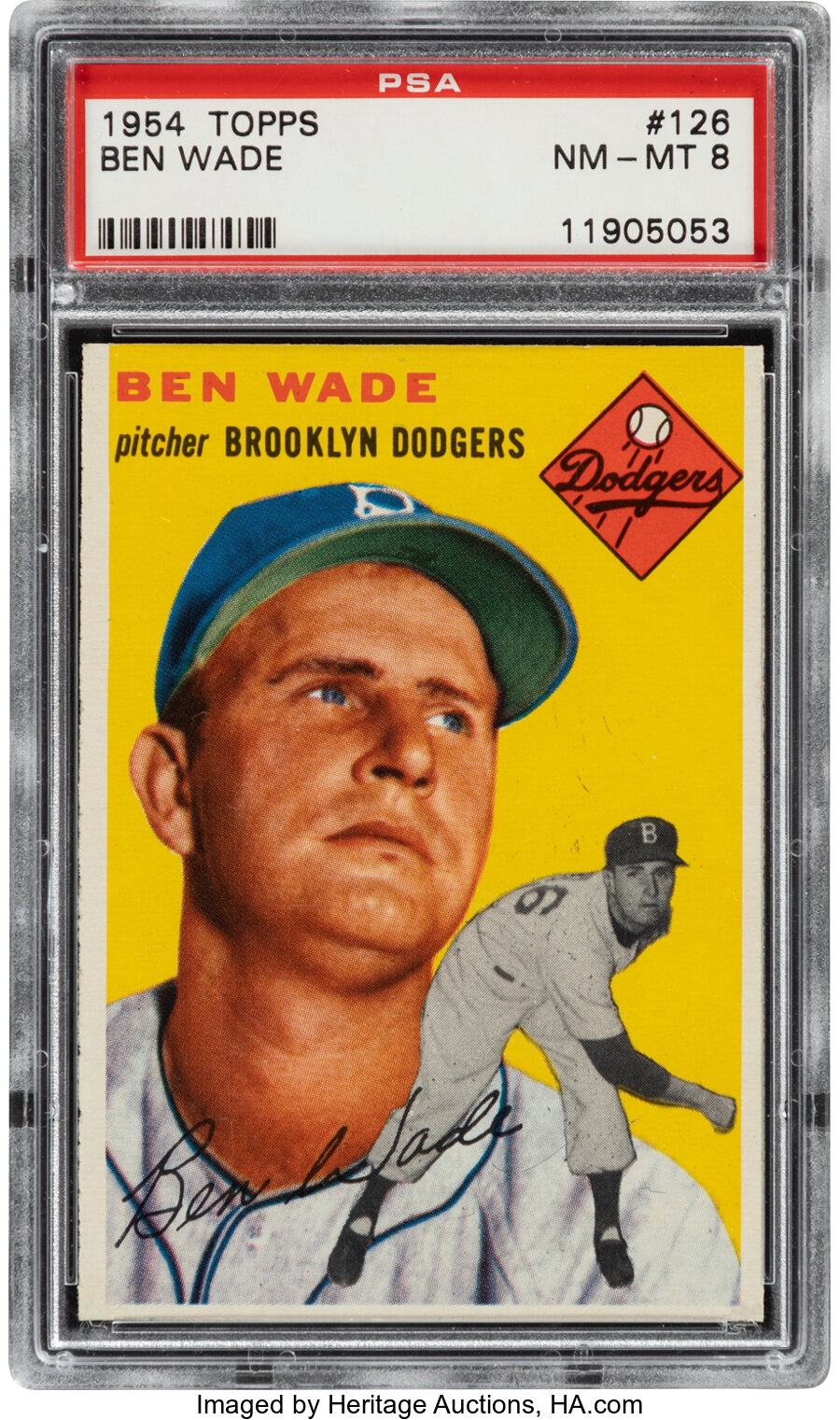 1954 Topps Ben Wade #126 PSA NM-MT 8
