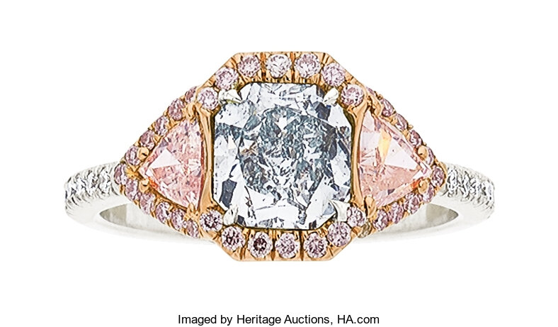 Blue Diamond Engagement Rings. Luxury Fancy Light Greenish Blue Diamond.