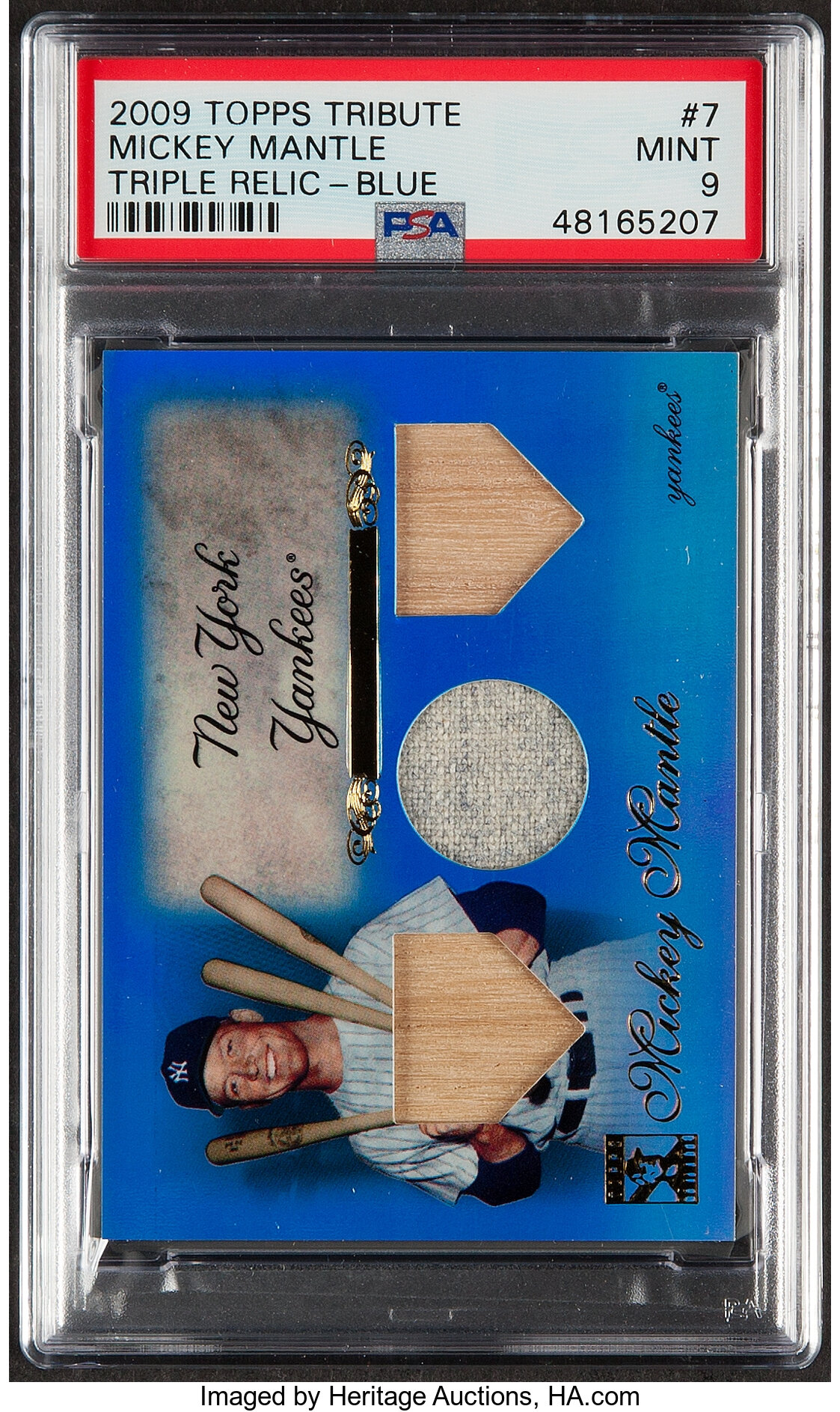  2009 Topps Tribute Relics #7 Mickey Mantle Game Worn