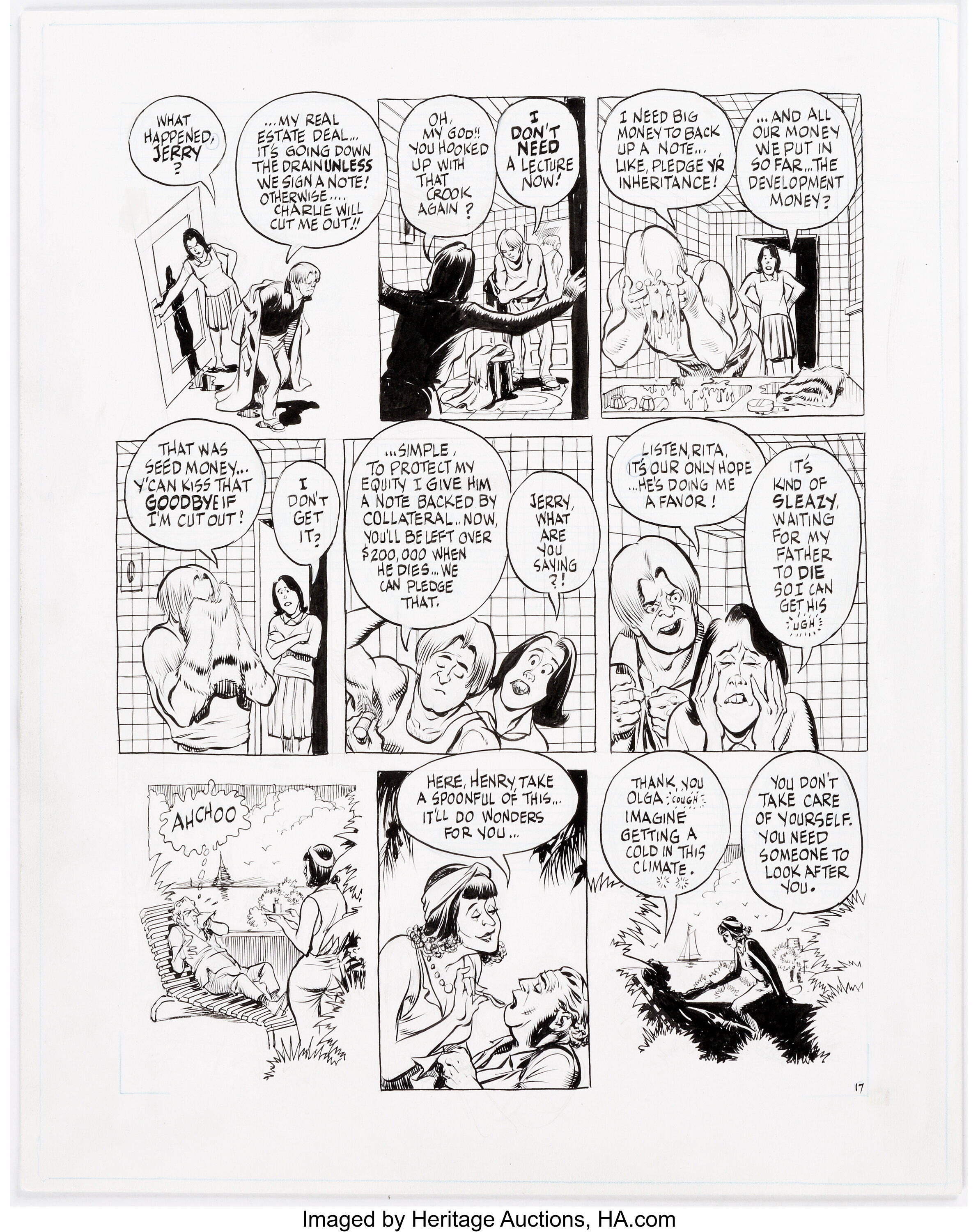 Will Eisner Will Eisners Quarterly 6 Story Page 17 Original Art Lot 81012 Heritage Auctions 9311
