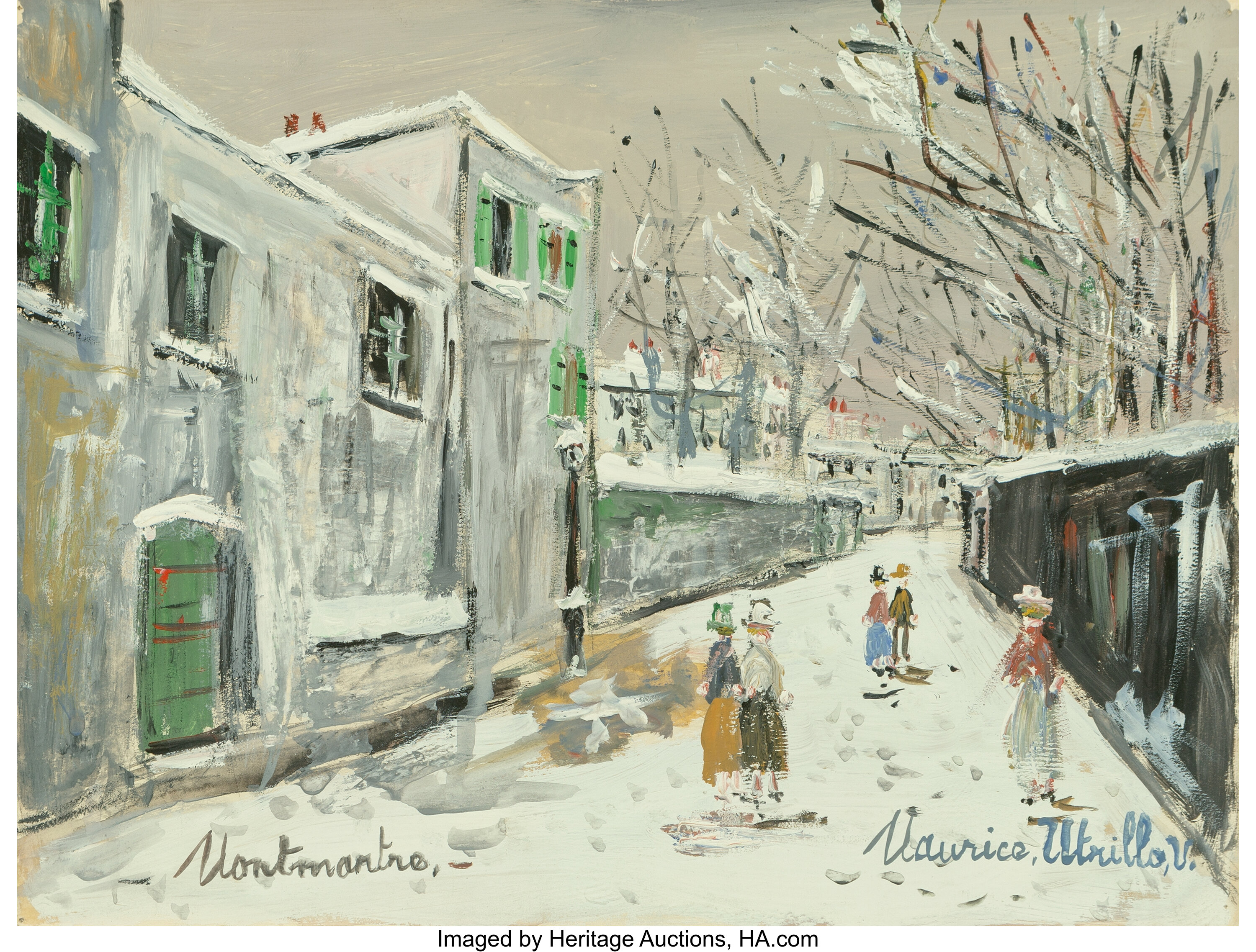 Maurice Utrillo (French, 1883-1955). Rue Saint-Vincent sous la