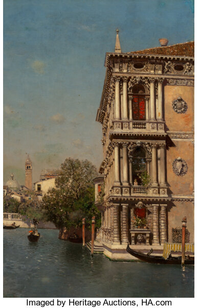 Martin Rico Y Ortega Spanish 13 1908 Ca Rezzonico Venezia Lot Heritage Auctions