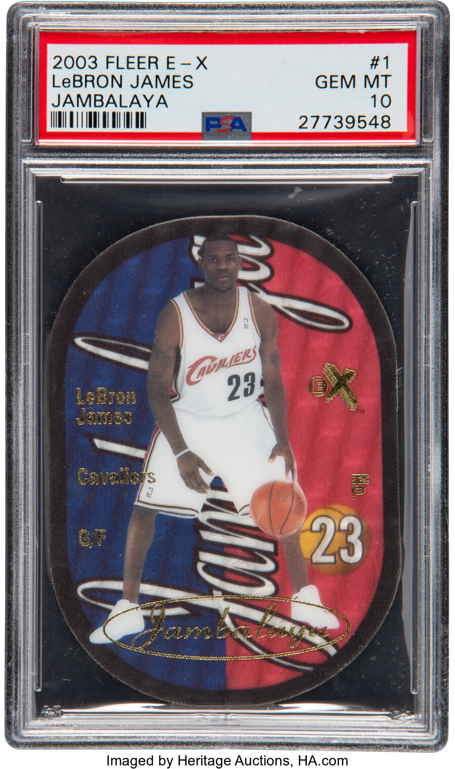 2003 Fleer E-X Jambalaya LeBron James #1 PSA Gem Mint 10