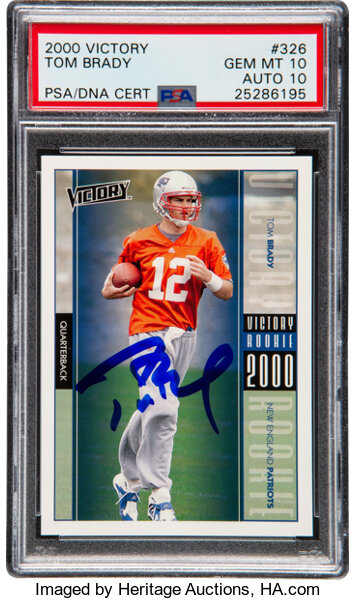 2011 Topps #400 Tom Brady Red Jersey Patriots Card Graded PSA 10 Gem Mint