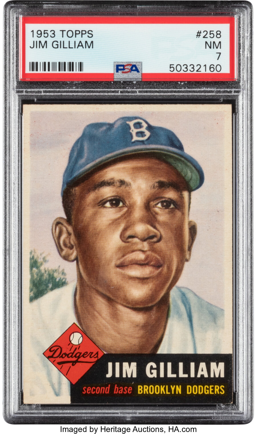 1953 Topps Jim Gilliam #258 PSA NM 7