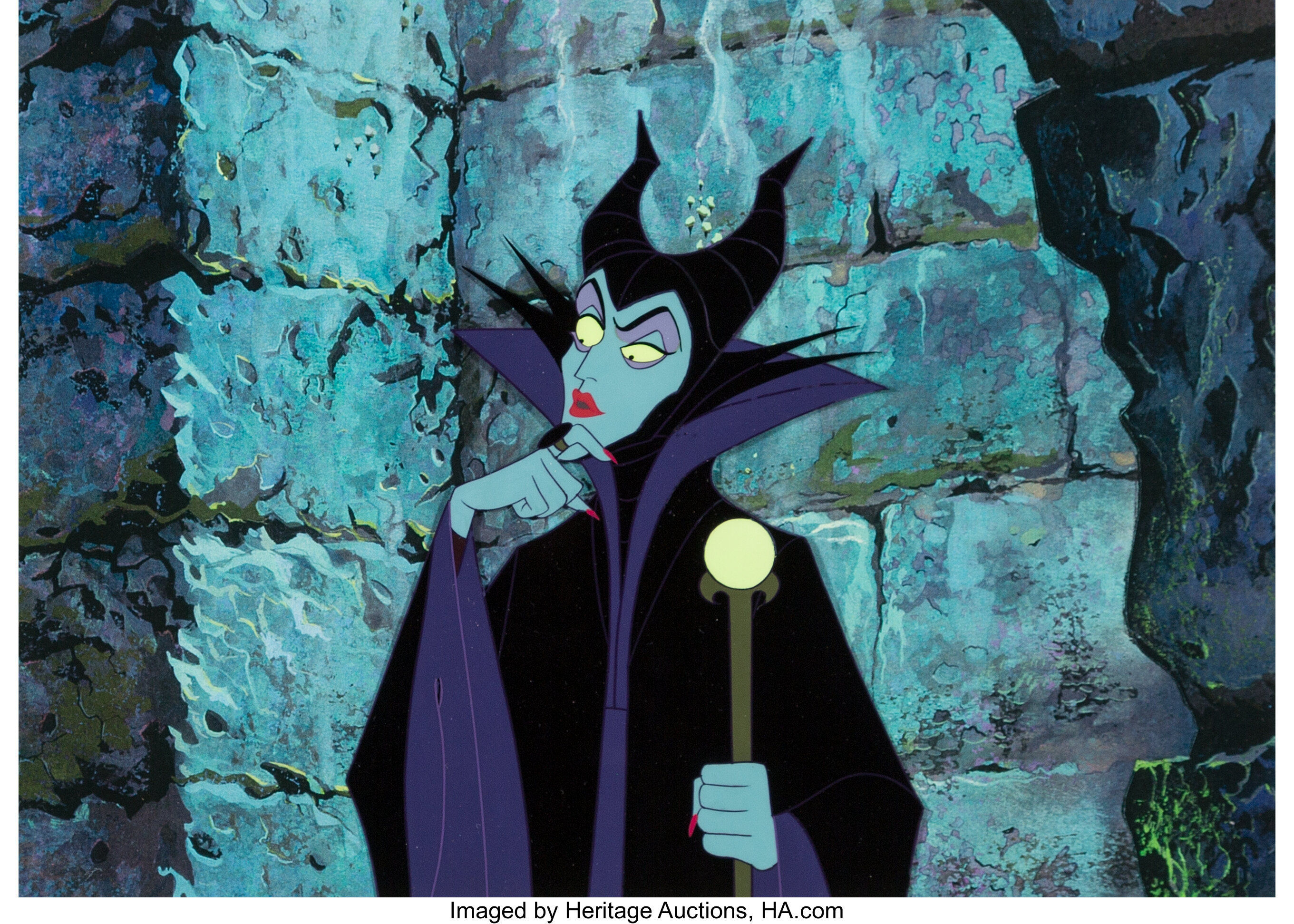 Sleeping Beauty Maleficent Production Cel Setup (Walt Disney,, Lot #95143