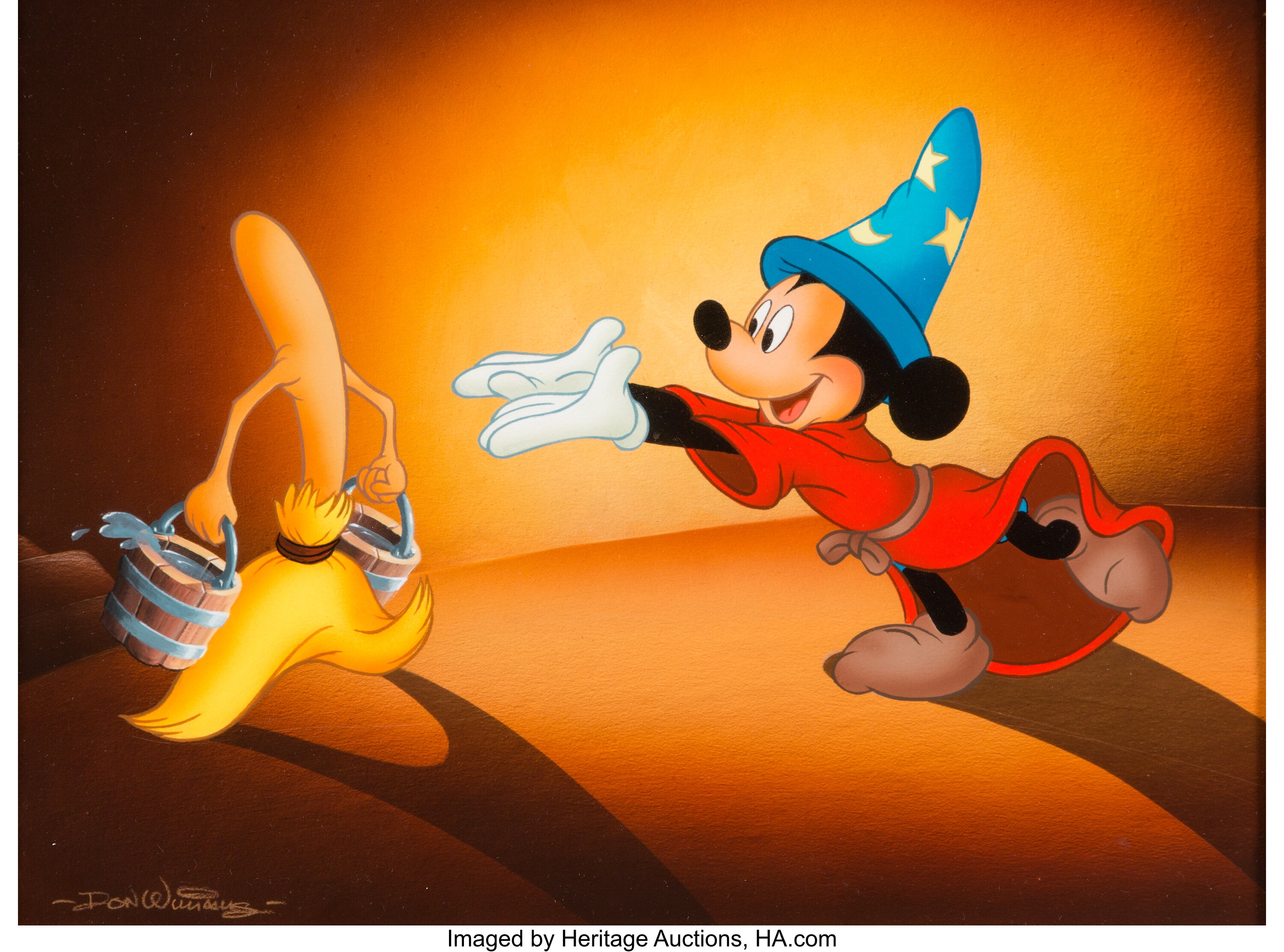 Don Ducky Williams Fantasia Sorcerer Mickey Illustration, Lot #98503