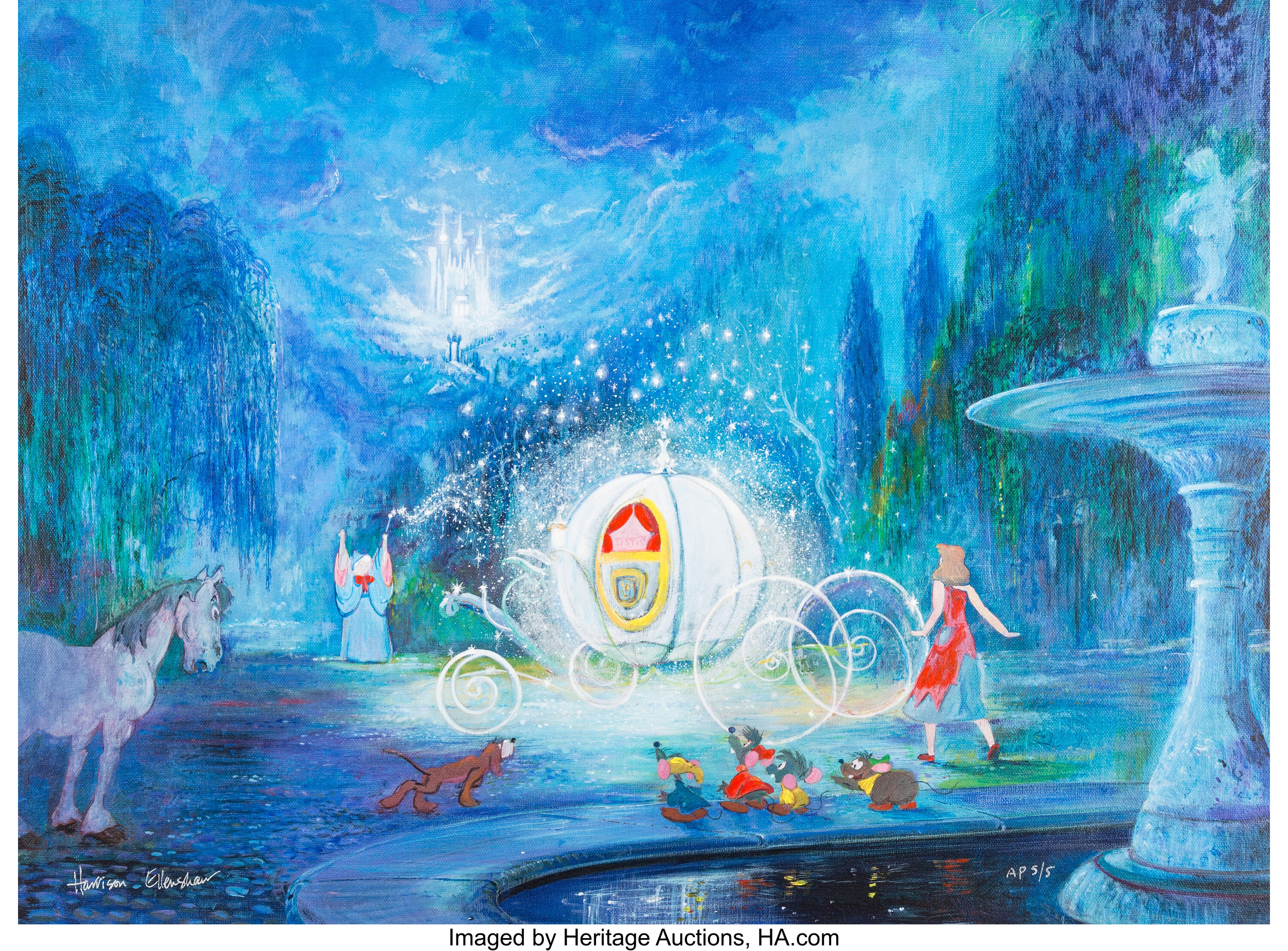 Cinderella A Dream Is A Wish Your Heart Makes Hand Embellished Lot Heritage Auctions