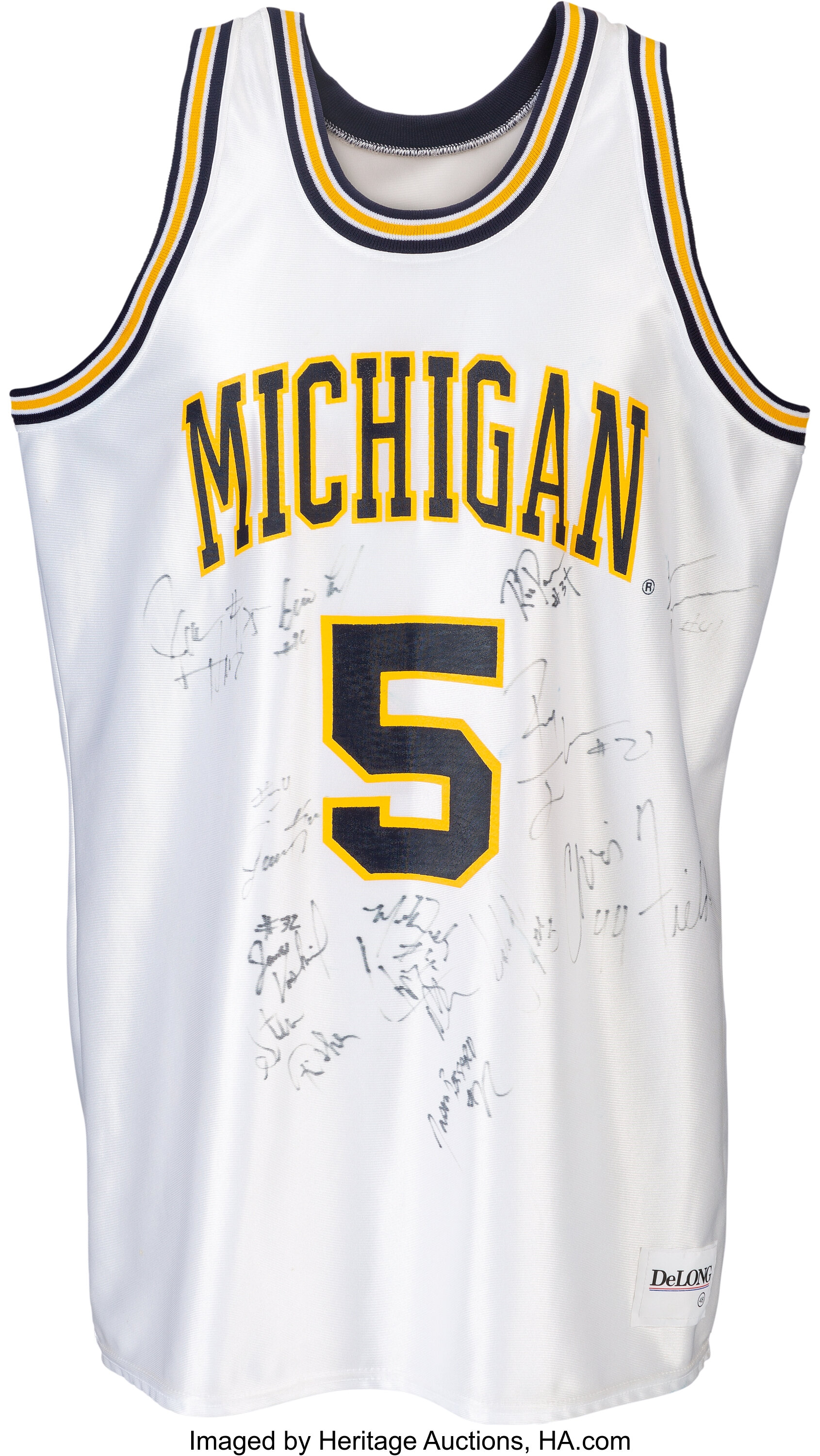 Circa 1991 Michigan Wolverines Team Signed Jersey - The Fab