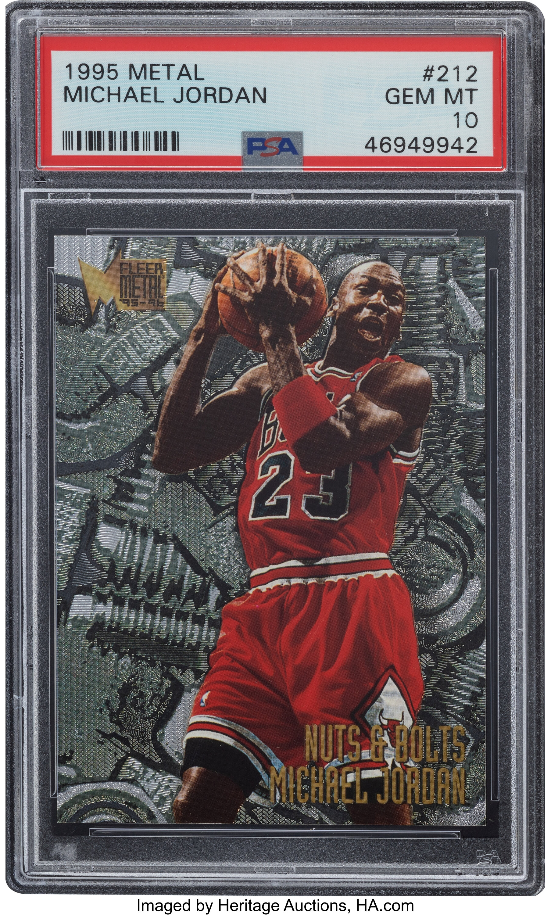 1995 Fleer Metal Michael Jordan #212 PSA Gem Mint 10.... Basketball ...
