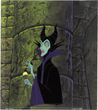 Sleeping Beauty Maleficent Production Cel Setup (Walt Disney,, Lot #95143