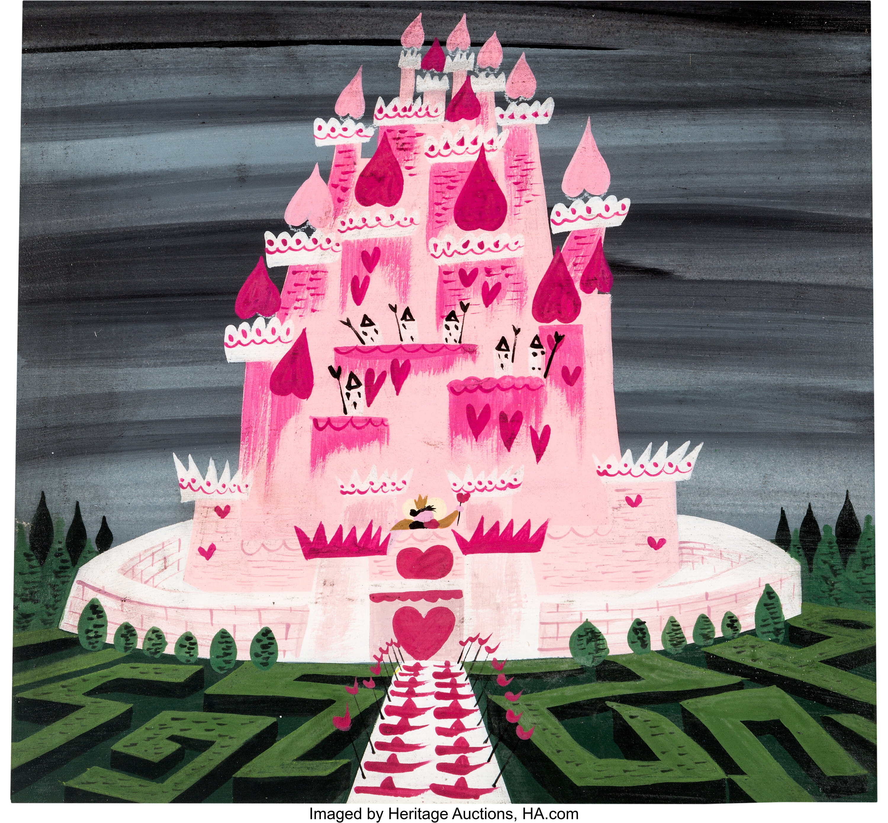 disney alice in wonderland queen of hearts castle