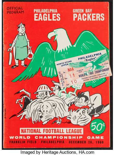 1960 NFL Championship Program & Ticket Stub - Packers vs. Eagles, Lot  #41201