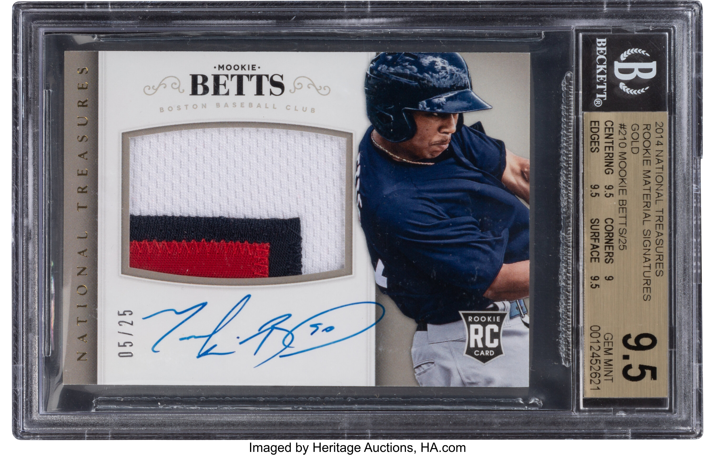 Mookie Betts Autographed Card Auction