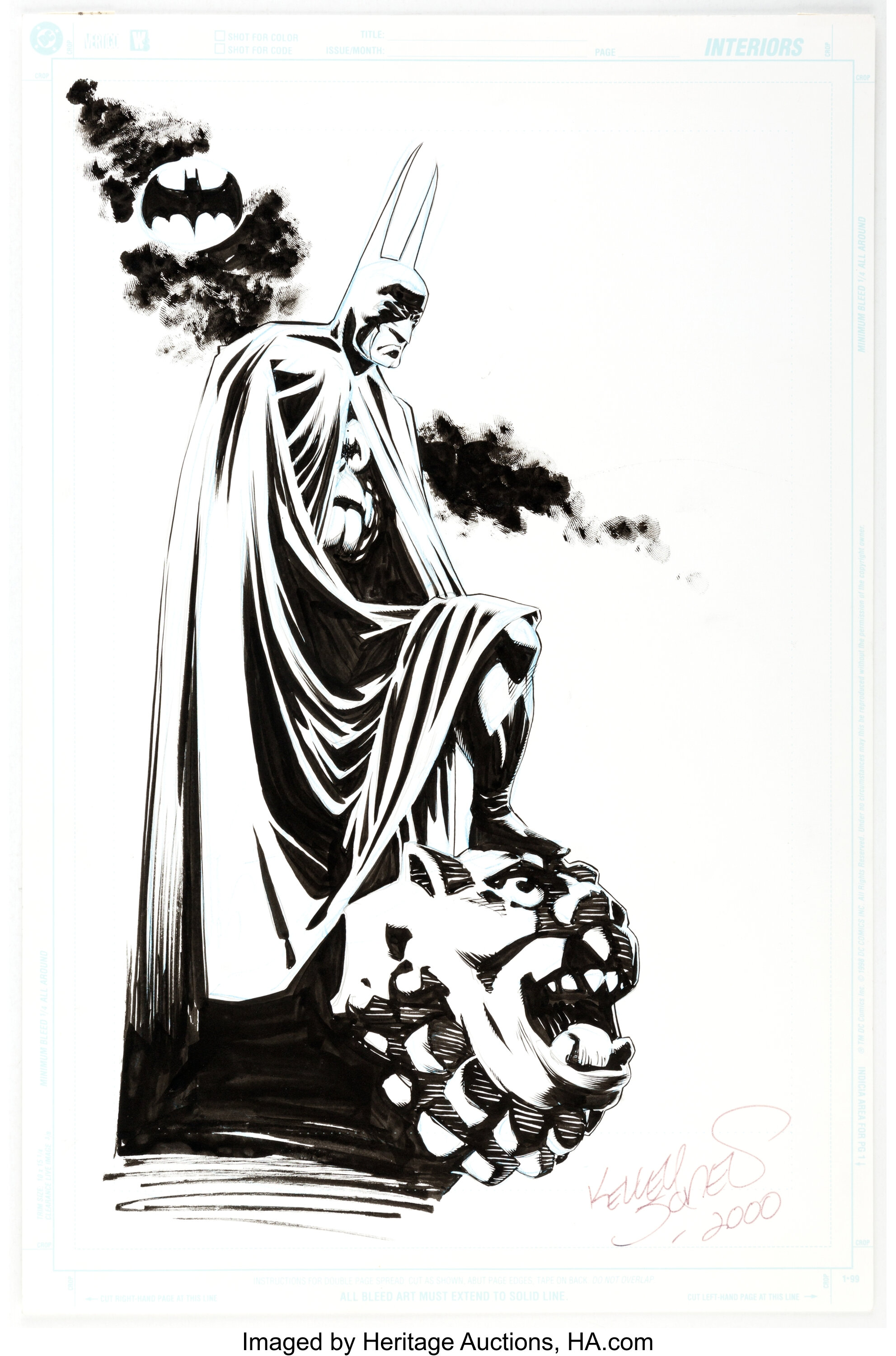 Kelley Jones - Batman Illustration Original Art (2000). ... | Lot #15615 |  Heritage Auctions