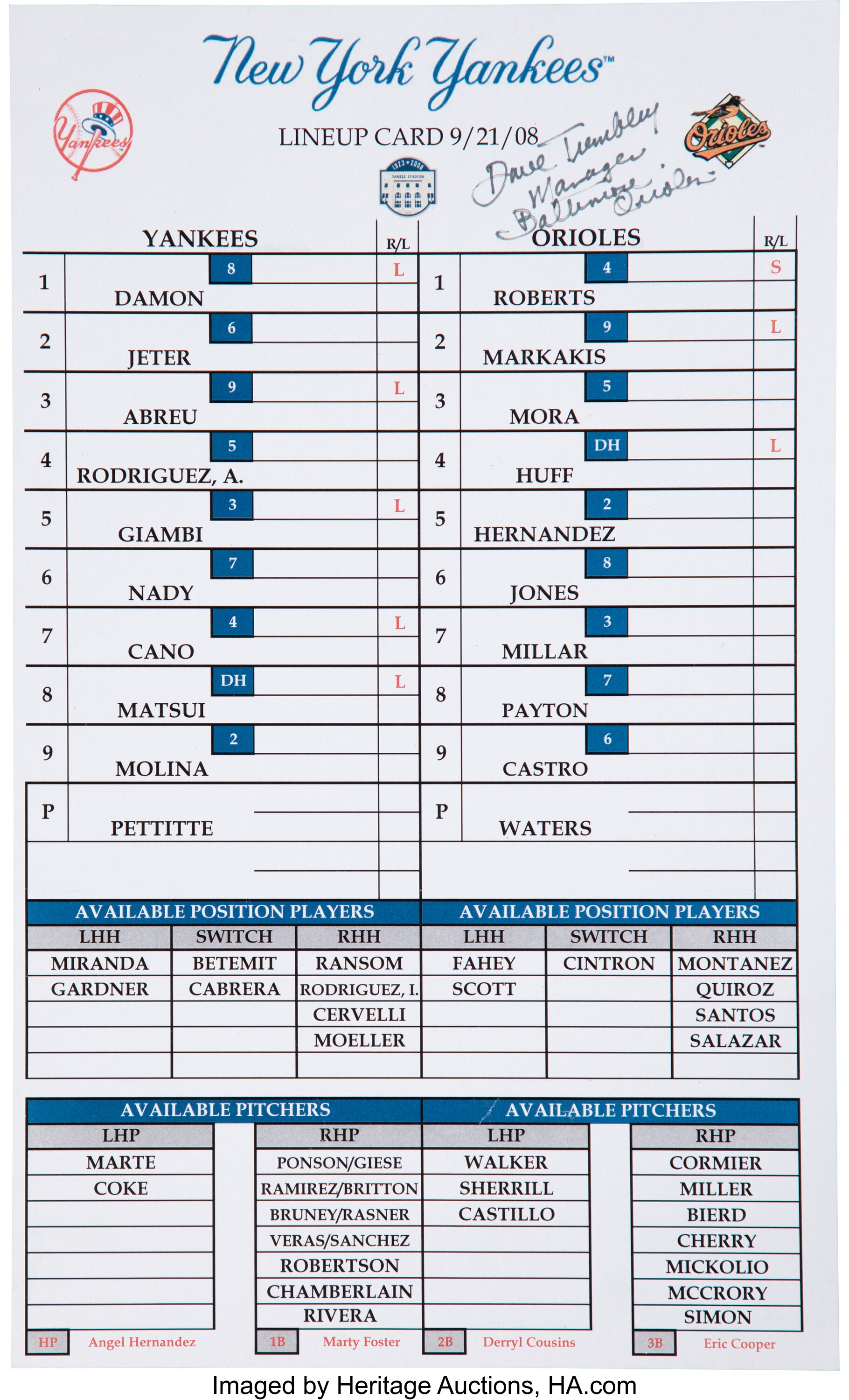 New York Yankees - Lineup in Lakeland 💪