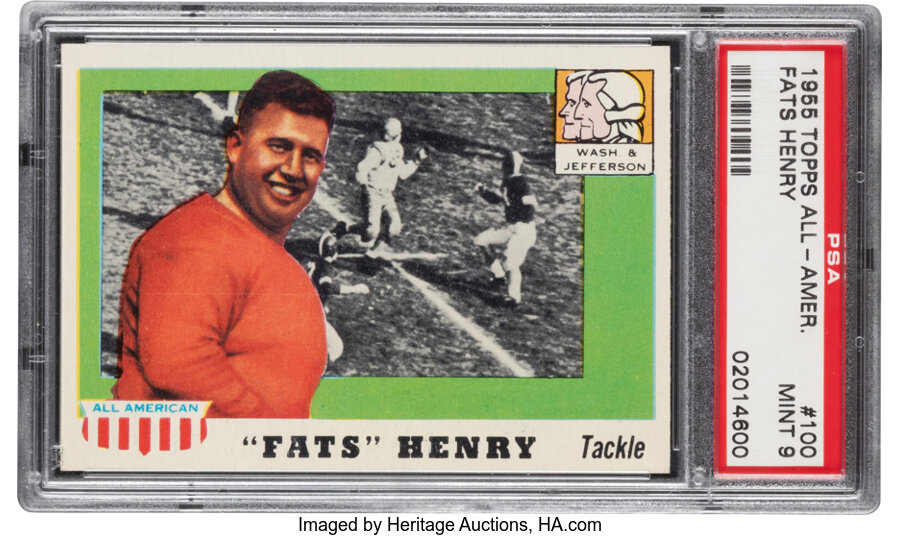 1955 Topps Fats Henry #100 PSA Mint 9 - None Higher