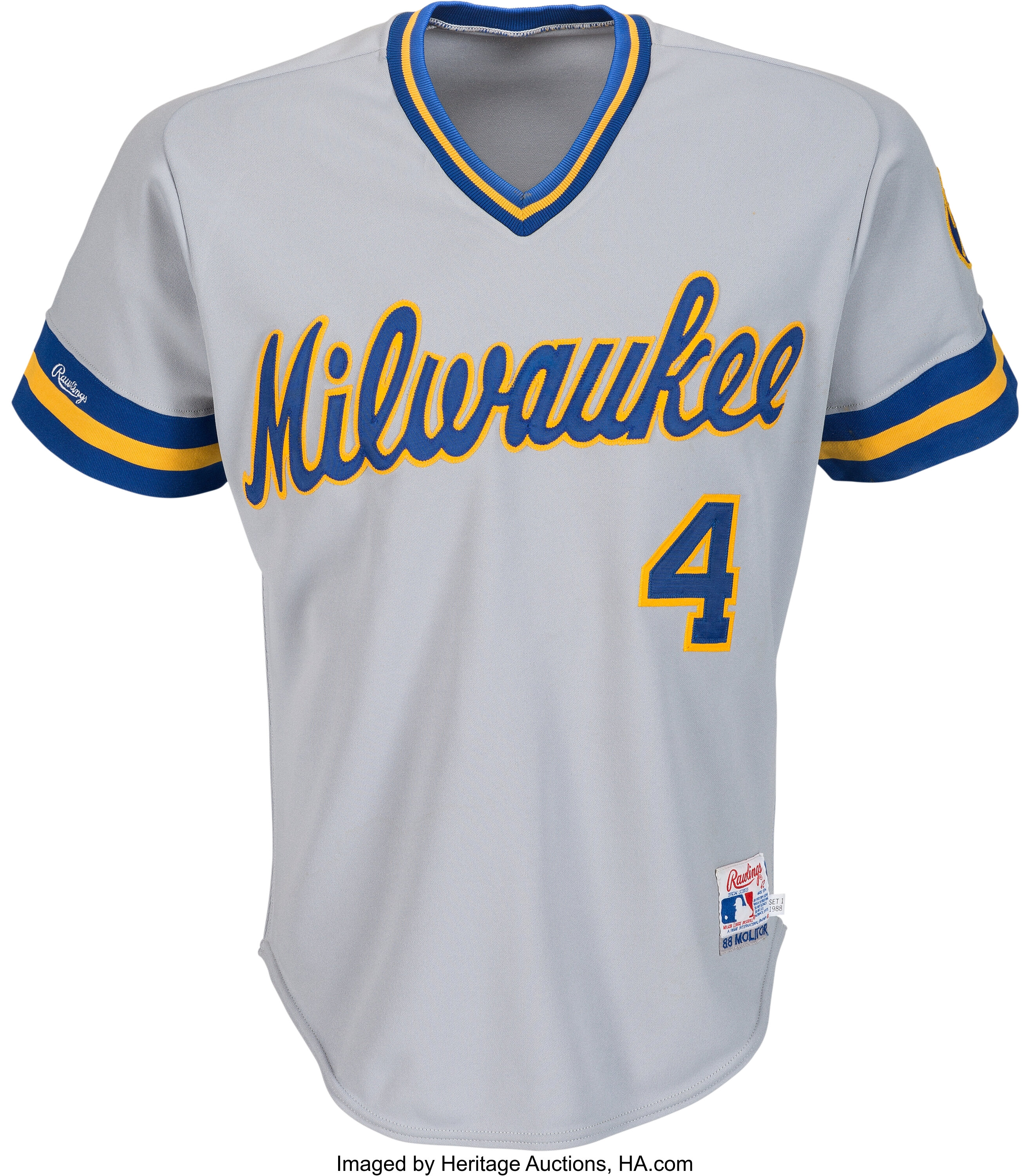 1987 Paul Molitor Game Worn & Signed Milwaukee Brewers Jersey -, Lot  #50426